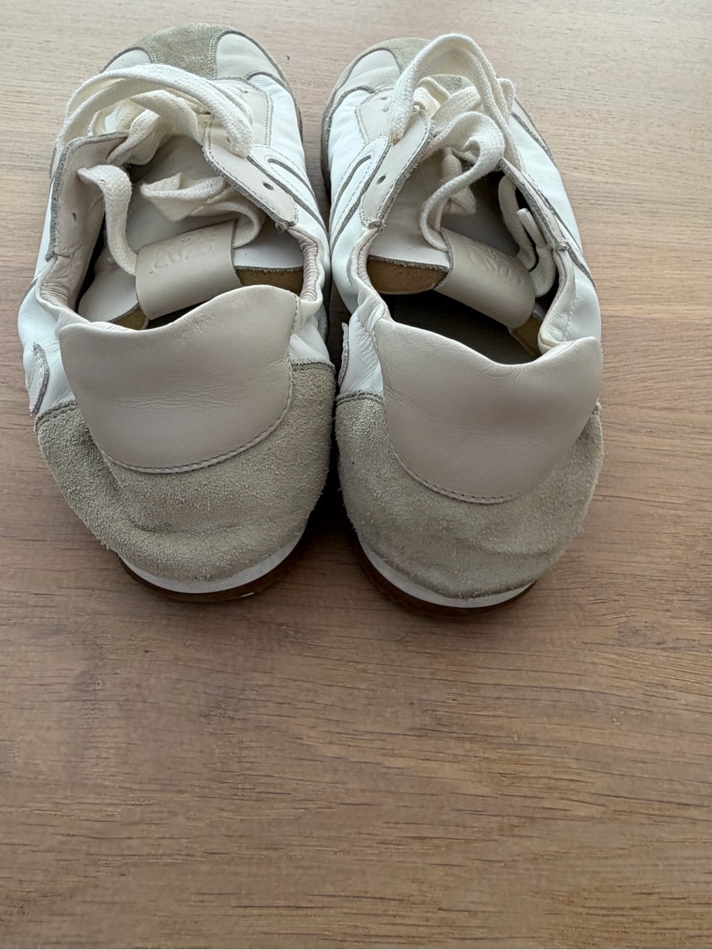 Loewe ballet runner sneakers flats 40 white gray leather suede - Picture 8 of 8